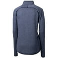 thumbnail image 3 of Women's Cutter & Buck Heather Navy New Hampshire Wildcats Mainsail Sweater-Knit Full-Zip Jacket, 3 of 3