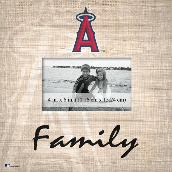 Los Angeles Angels 10'' x 10'' Burlap Pattern Frame
