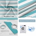 thumbnail image 2 of Fsddascl Aqua Ombre Grey Striped Blackout Curtains for Bedroom/Living Room, Thermal Insulated Kitchen Curtains, Farmhouse Stripe Modern Grommet Darkening Window Treatment Drapes 42"x63"x2, 2 of 6