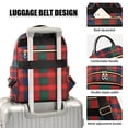 thumbnail image 3 of FORMRS Mini Backpack Purse for Women Quilted Travel Daypack Casual Shoulder Bag, Red and Blue Pattern, 3 of 7