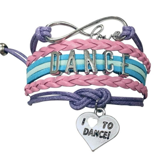 Dance Bracelet - Dance Jewelry - Love Dance Charm Bracelet - Gift For Dance Recitals & Dancers (Pastel)