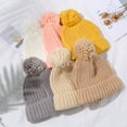 thumbnail image 4 of Baby Sweetie Kids Knit Beanie Hat, Cute Soft Thickened Solid Color Beanie Warm Winter Cap for Girls Boys, 4 of 8