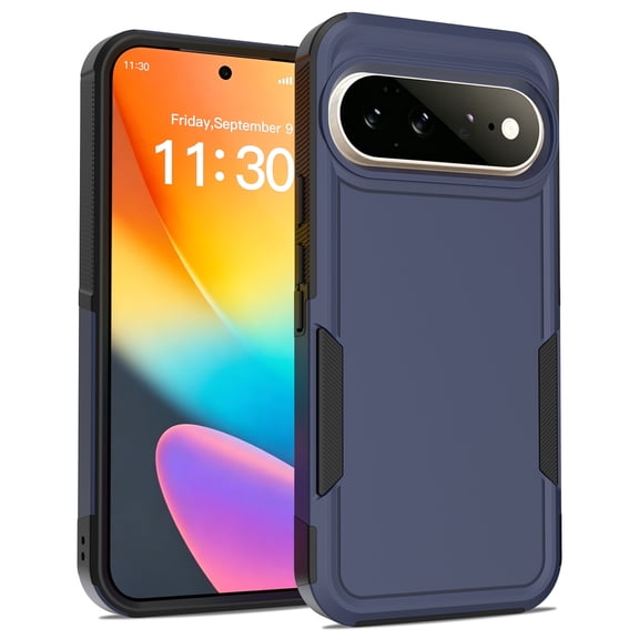 Dteck Dual Layer Protective Heavy Duty Case for Google Pixel 11 Pro,Shockproof TPU PC Case Anti-Slip Rugged Back Cover,Darkblue