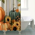 thumbnail image 5 of Hello Fall Pumpkin Maple Leaves Shower Curtain,Washable Bath Curtain with Hooks Basic Polyester Fabric Bathroom Curtains for Thanksgiving Day Fall Party Home Decor, 5 of 5
