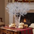 thumbnail image 6 of Christmas Shimmer Decorative Spray Pick, Shimmer Holiday Decorative Branch Accent, Christmas Wreath Centerpiece Branch Decor, Flexible Tassel Seasonal Spray Decoration for Vase and Mantel, Silver, 6 of 6