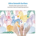 thumbnail image 5 of Bingfone Zebra Colourful Large Gaming Mouse Pad,Extended Desk Mousepad With Stitched Edges,Non-Slip Base,Water Resist Keyboard Pad For Gamer, Office & Home, 29.5 X 16 In, 5 of 9