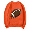 thumbnail image 7 of Football Game Day Sweatshirt for Women Trendy FootBall Heart Graphic Print Pullover Shirt Fall Casual Crew Neck Long Sleeve Mom Shirts Women Soft Loose Sweatshirt Daily Wear, Orange 2XL, 7 of 7