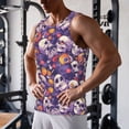thumbnail image 5 of Gukieu music Skull record Print Men's Quick Dry Fitness Vest, Round Neck Sleeveless Fitness Bodybuilding Top-XX-Large, 5 of 7