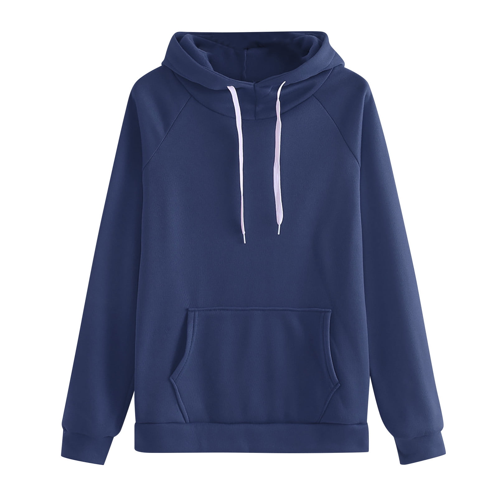 FAIWAD Women 2 Piece Outfits Casual Sweatsuit Hooded Sweatshirt Hoodie with Sweatpants Sport Outfits Jogger Set (Large, Dark Blue)