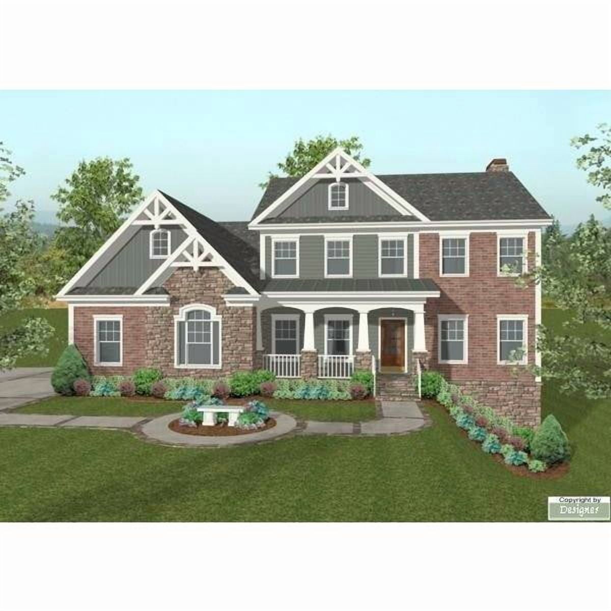 The House Designers: THD-8871 Builder-Ready Blueprints to Build a Country House Plan with Crawl Space Foundation (5 Printed Sets)