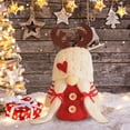 thumbnail image 1 of ¡Rebaja Especial!, Muñeco navideño, gorro de punto, muñeco con astas, muñeco Rudolf sin rostro, adorno de escritorio para decoración Akmoler, 1 of 9