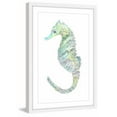 thumbnail image 2 of Marmont Hill "Teal Seahorse" by Thimble Sparrow Framed Painting Print, 2 of 5