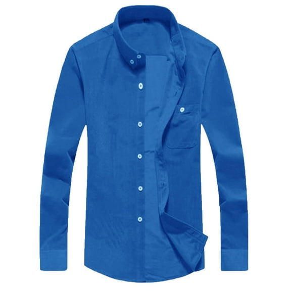 Bcfgryg Fashion Men's Shirt Spring And Corduroy Blouse Autumn Casual Top Solid Men Shirts Stretch Comfort Men's Shirts