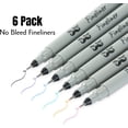 thumbnail image 4 of Mr. Pen- Fineliner Pens, 0.2 mm, 6 Pack, Ultra Fine, No Bleed, Bible Pens, Art Pens, Pens Fine Point, Drawing Pens,, 4 of 6