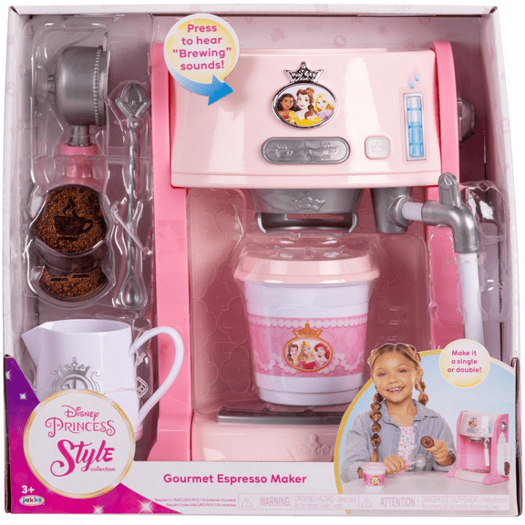 Disney's Style Collection Pretend Play Espresso Maker Realistic Sounds and Lights Fits Age Group 3 
