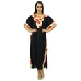 thumbnail image 2 of Bimba Women Long Kaftan Maxi Gown Cotton Caftan Designer Coverup, 2 of 8