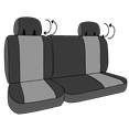 thumbnail image 3 of CalTrend Rear 60/40 Split Bench SuperSuede Seat Covers for 2021-2023 Chevy/GMC Tahoe|Suburban|Yukon - CV630-03SS Charcoal Insert and Trim, 3 of 3