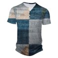 thumbnail image 4 of Zylanna Men's Short Sleeve T-Shirts, Color Block Patching Lightweight Summer Crew Neck Daily leisure Tops for Men Multicolor Size 5XL, 4 of 5