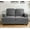 Gray, variant on Cterwk 2 Seater Loveseat Sofa with Wood Frame, Velvet Sofa Couch for Home, Apartment, Office, Ivory White