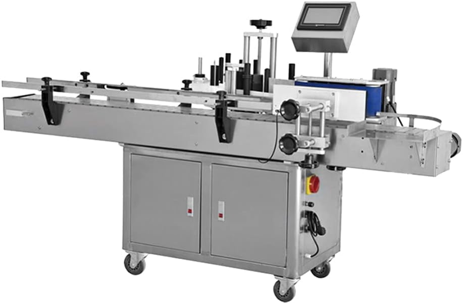 Automatic Round Bottle Labeling Machine - 110V - @80-100 pcs/min - Label Adjustable : 10-110 mm(H) / 15-300mm(L) - Label Sticker - for Bottle Can and Wine Package Equipment