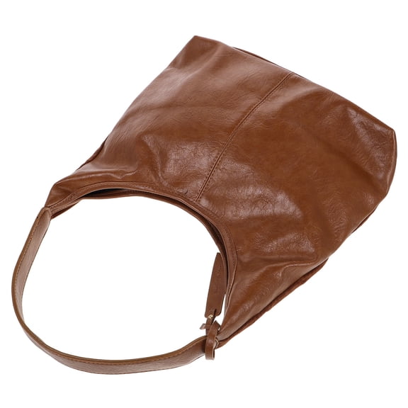 Retro Shoulder Bag for Women Fashionable Pu Leather Design with Spacious Capacity Light Brown