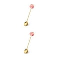 thumbnail image 4 of Transemion 1/2/3/5 Cartoon Adorable Restaurant Hotel Tableware Portable Washable Stainless Steel Stirring Mixing Dinnerware Cake Flatware Candy Spoon Brown 2PCS, 4 of 6