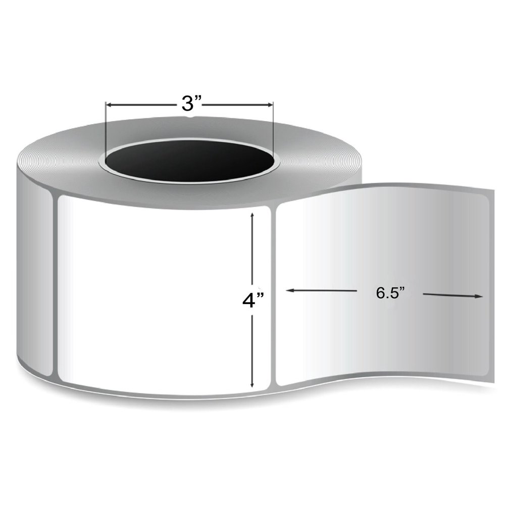 4x6.5 Thermal Transfer Labels, Perforated Adhesive Printable Sticker