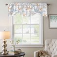 thumbnail image 6 of Retro Starfish Tie Up Valances Curtain, Adjustable Kitchen Wood Grain Valances for Windows Decor, Rod Pocket Short Curtains Set for Bedroom/Bathroom, 60"x18", 6 of 9