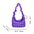 thumbnail image 2 of Bolso De Hombro Moda Plisada Mujer Satchel Bolsas Nube Acolchada Bordada, 2 of 9
