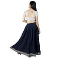 thumbnail image 3 of Chadrakala Women's 100% Cotton Indian Flaire Long Maxi Skirt Gota Patti Crushed ,Free Size, Navy Blue (S109NAV), 3 of 3