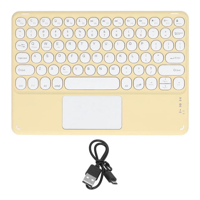 Teclado inalámbrico táctil NikouMX diseño ergonómico ultrafino amarillo