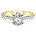 thumbnail image 3 of Pear Shape 5 Carat IGI Certified Lab Grown Diamond Ring | 14K Yellow Gold | Sara Tapered Eternity Lab Diamond Engagement Ring | FG-VS1-VS2 Quality Friendly Diamonds, 3 of 5
