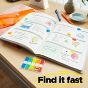 Post-it Portable Flags, 1 in. Wide, Assorted Colors, 2 Dispensers