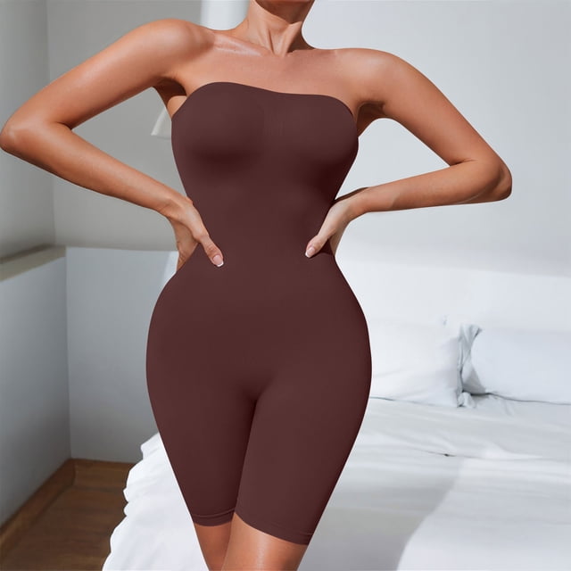 Mono moldeador de base ajustable sin mangas de color sólido de moda para mujer