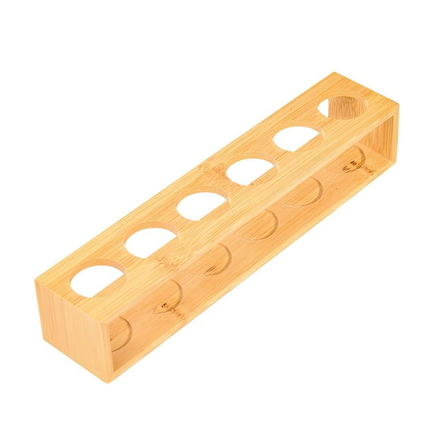 6/24 ranuras Natural de bambú esmalte de uñas caja de almacenamiento para 6 soporte de rejilla Yuyangstore Soporte de aceite esencial