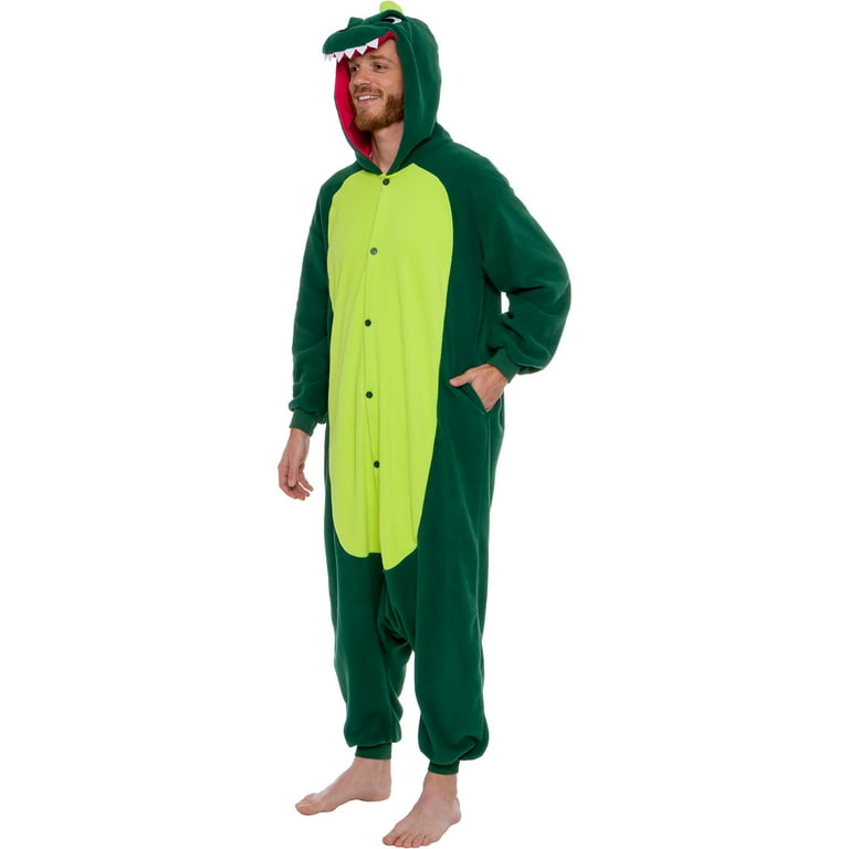 FUNZIEZ Dinosaur Adult Unisex Novelty Union Suit Costume for Halloween X Large