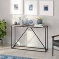 thumbnail image 4 of Evelyn&Zoe Nia 45" Wide Rectangular Console Table, Blackened Bronze/Black Grain, 4 of 5