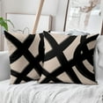 thumbnail image 6 of Black Beige Tan Khaki Pillow Covers 18x18 Inch Set of 2 Modern Abstract Graffiti Art Line Decorative Throw Pillows Minimalist Geometric Pillow Cases Home Decor for Sofa Couch Bedroom Outdoor, 6 of 6