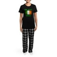 thumbnail image 4 of CafePress - New_Jersey_Irish_2 Women's Dark Pajamas - Women's Short Sleeve Print T-Shirt and Pants Dark Cotton Pajama Set, 4 of 7