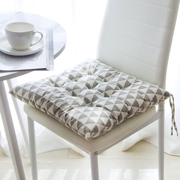 Nvzi Cojín de asiento para jardín, patio, hogar, cocina, oficina, grueso y cómodo, triángulo gris, 18 x 18 pulgadas