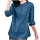 thumbnail image 4 of Vestidos Casuales Para Mujer, Blusas De Mujer De Moda Camisa suelta de lino y algodón para mujer, 4 of 7
