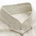 thumbnail image 6 of Mens Big and Tall T-Shirts, Long Sleeve Shirts for Men Fall Casual Lightweight Cotton Linen Solid Color Button Down Tshirts, 6 of 6