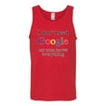 thumbnail image 2 of I Don't Need Google My Mom Knows Everything Mens Graphic Tank Top, Red, Small, 2 of 3