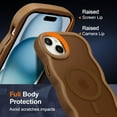 thumbnail image 4 of Funda magnética para iPhone 14 y iPhone 13, compatible con MagSafe, diseño de marco ondulado transparente 2025, borde suave, bonita funda protectora mate transparente a prueba de golpes, 4 of 6