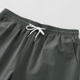 thumbnail image 4 of Gibobby Mens Casual Shorts Elastic Waist Drawstring Textured Summer Beach Short[Green,XXL], 4 of 8