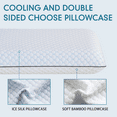 Set of 2 Gel Memory Foam Pillows, Standard Size Bed Pillows, Washable Cover, Cooling, Breathable