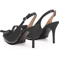 thumbnail image 6 of Women's Sexy Slingbacks Bow Stiletto Heels Closed Pointed Toe Pumps Bead Buckle Strap High Heels Dress Shoes, 6 of 12