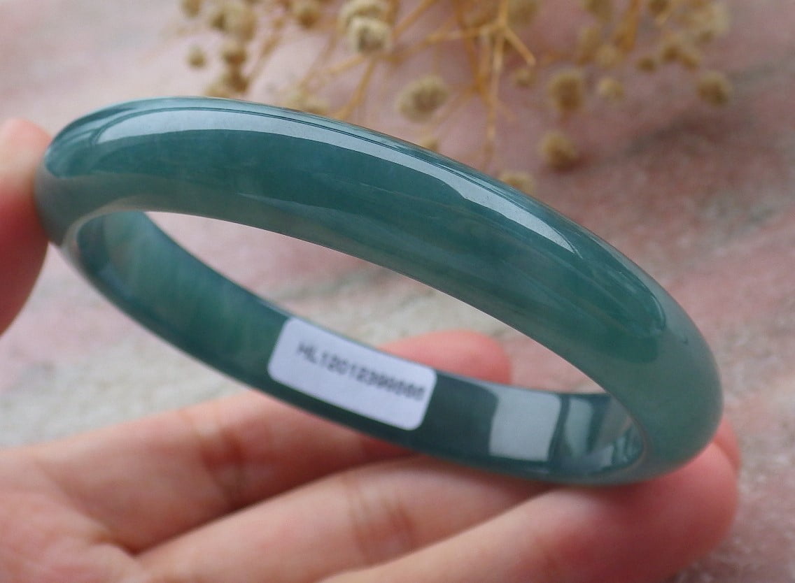 Icy Green Natural A JADE Jadeite Bangle Bracelet 58 mm 680013 TN