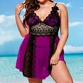 thumbnail image 2 of Gibobby Ropa sexy de mujer para sexo Lencería sexy babydoll para mujer, camisón halter, babydoll para mujer, lencería sexy para sexo(Morado, XXG), 2 of 5