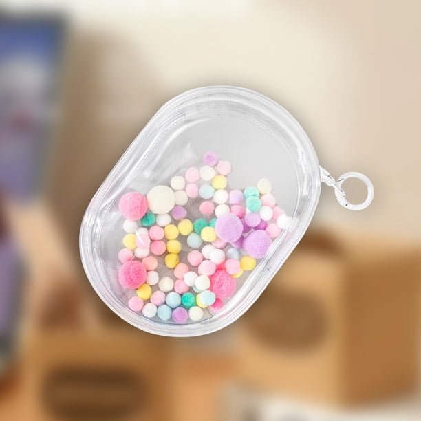 Bolsa transparente para exhibir muñecos Bolsa transparente para guardar muñecos de peluche para figuras coleccionables Bolsa con llavero